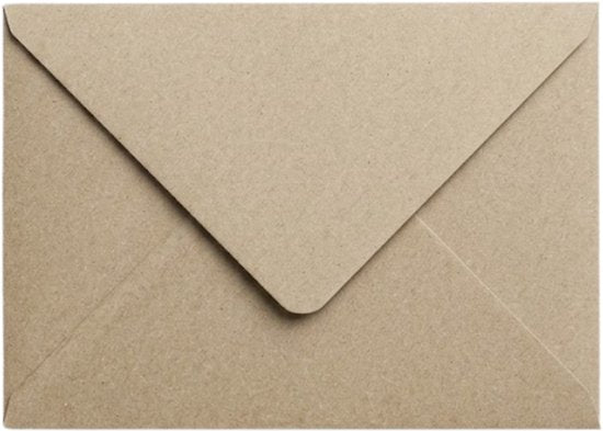 Yonico - Kraft Enveloppen – C6 – 114 x 162 mm – Bruin – 50 stuks