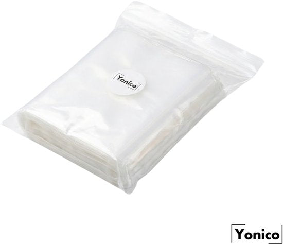 Yonico - Gripzakken - 120 x 180 mm – 50 Micron – Transparant – 100 Stuks
