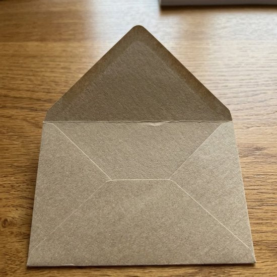 Yonico - Kraft Enveloppen – C6 – 114 x 162 mm – Bruin – 50 stuks