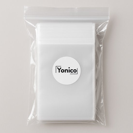 Yonico – Gripzakken – Hersluitbare Verpakkingszakjes – 40 x 60 mm – 50 micron – Transparant – 100 stuks