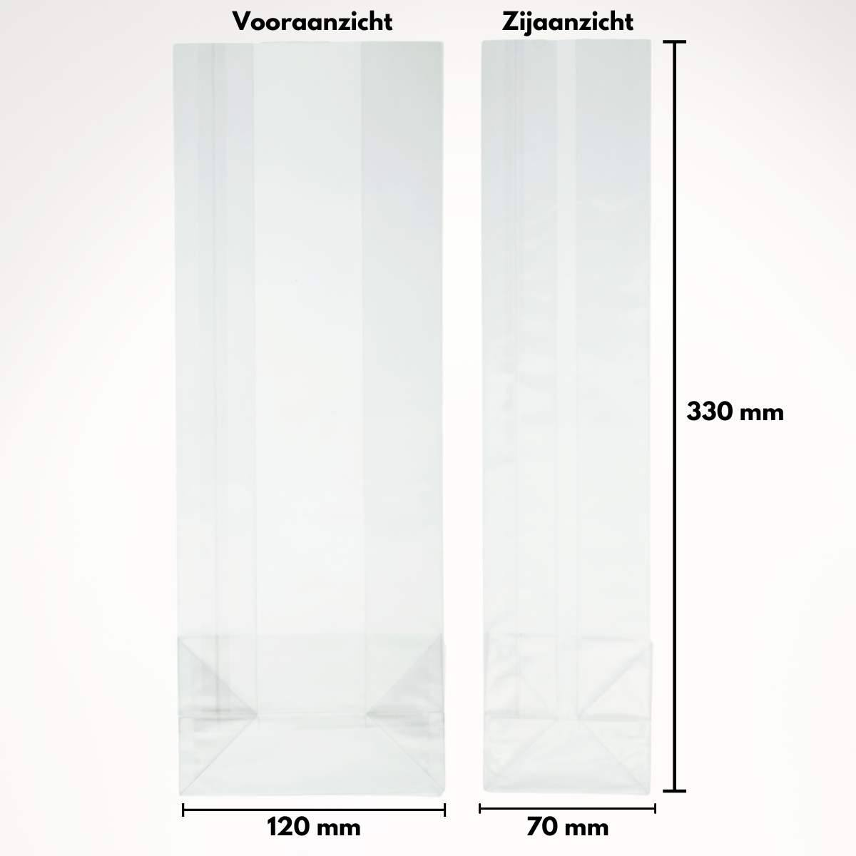 Blokbodemzakjes | 120 x 70 x 330 mm