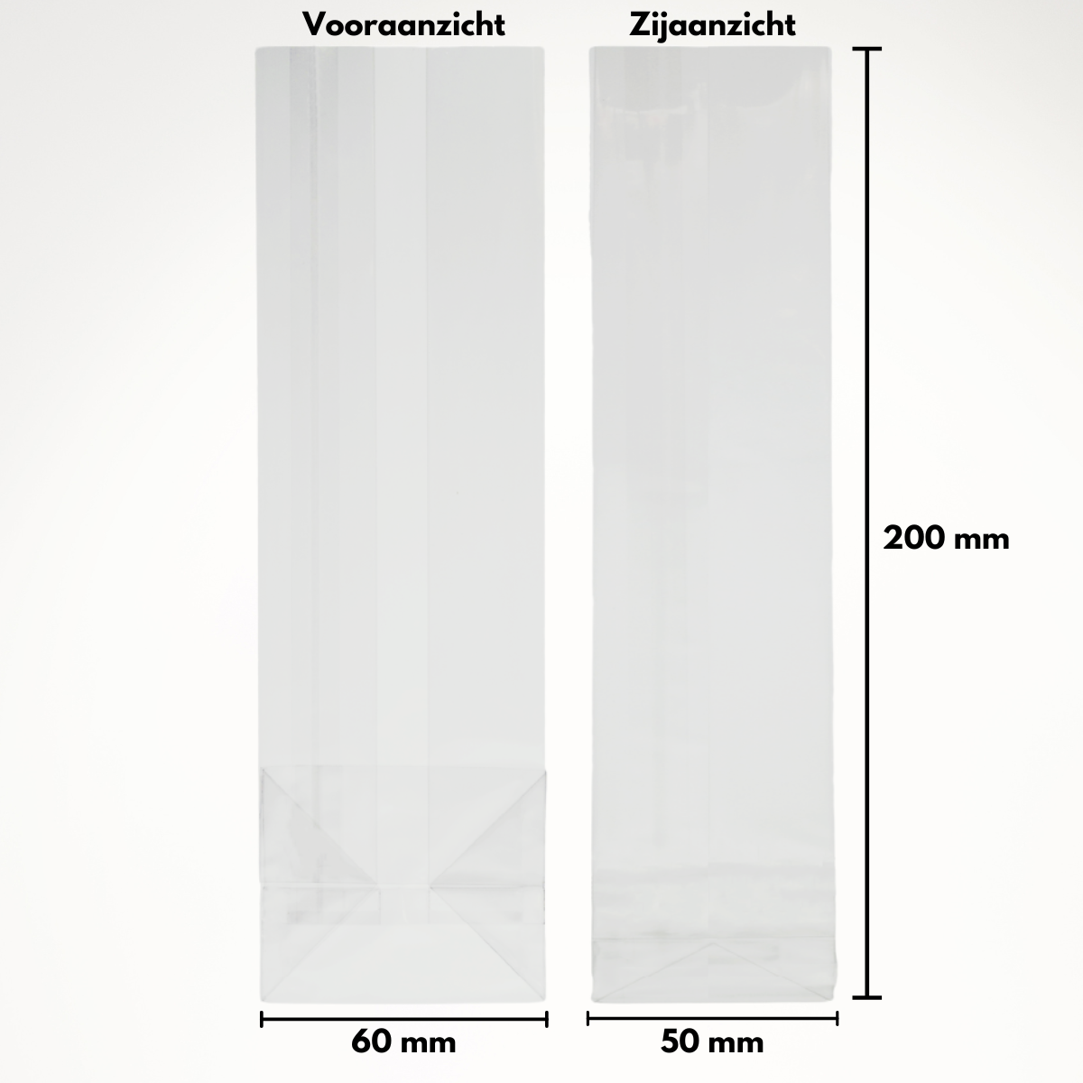 Blokbodemzakjes | 60 x 50 x 200 mm