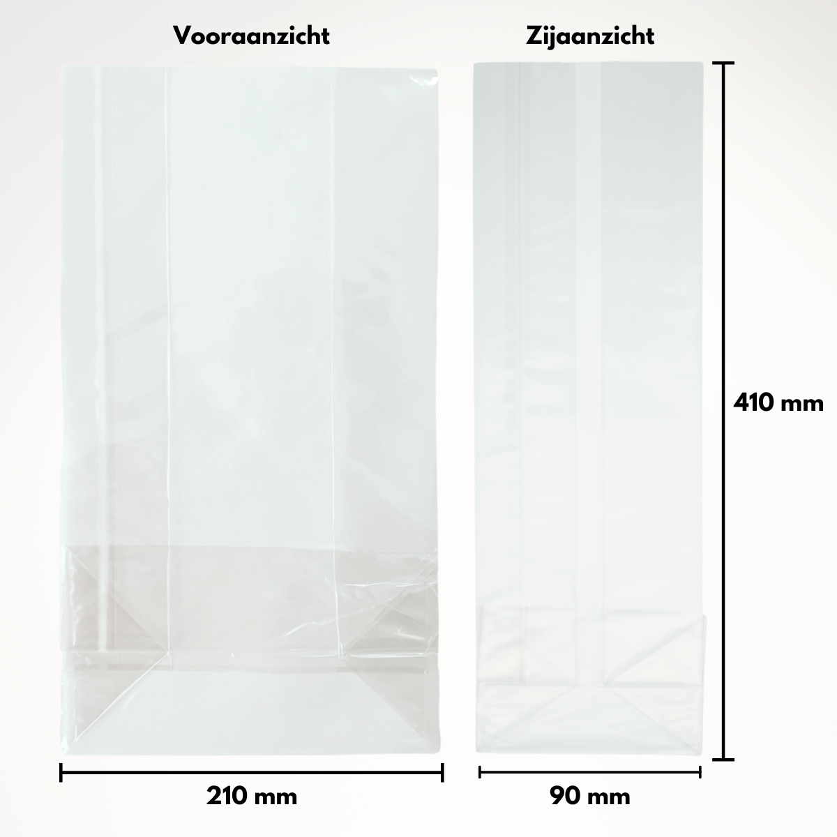 Blokbodemzakjes | 210 x 90 x 410 mm