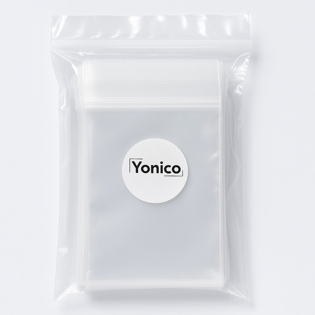 Yonico - Gripzakjes 55 x 65 mm - Ziplock Bags - 50 Micron - Groen - 100 stuks - Uitdeelzakjes - Hersluitbaar
