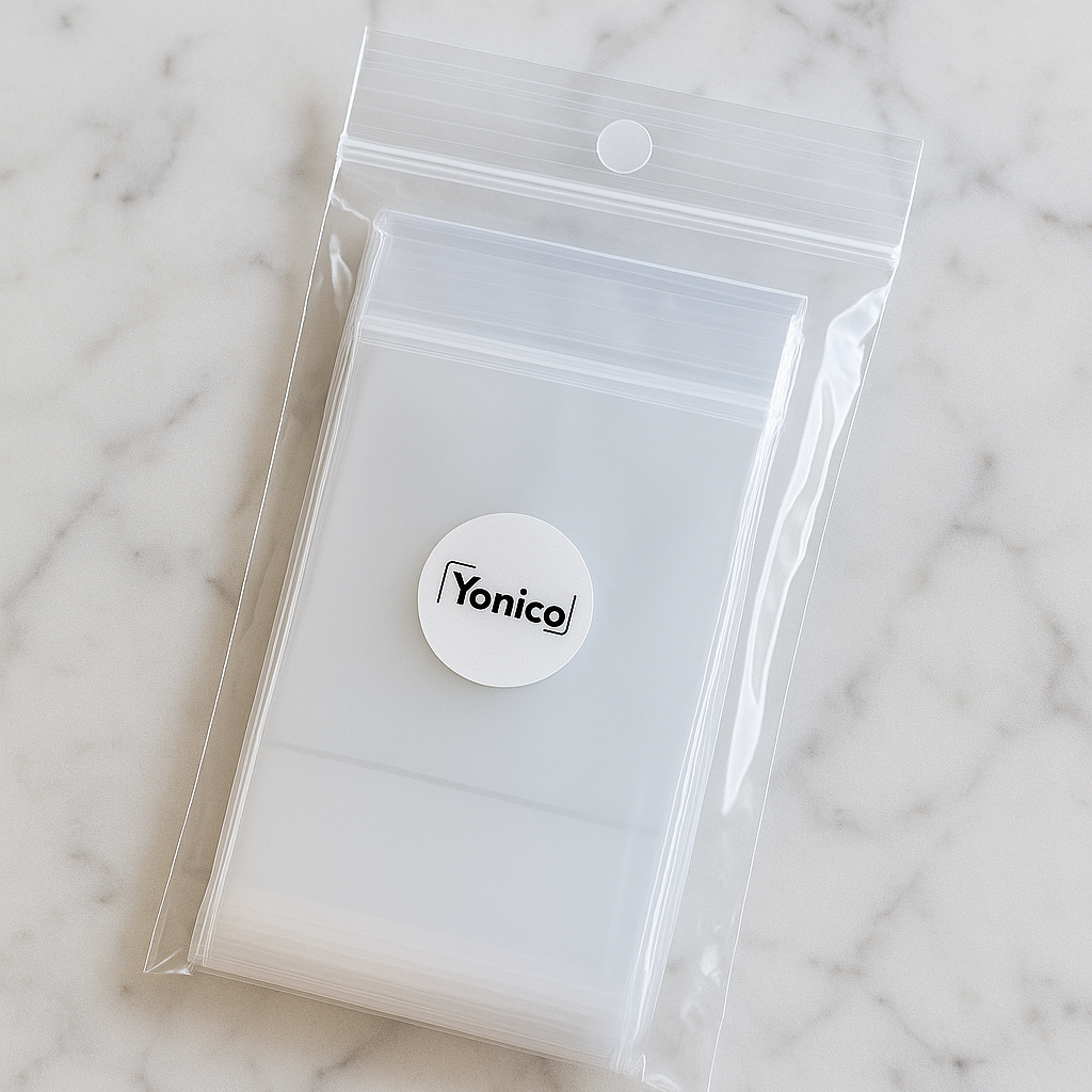 Yonico - Gripzakjes 80 x 120 mm - Ziplock Bags - 50 Micron - Transparant - 100 stuks - Uitdeelzakjes - Hersluitbaar