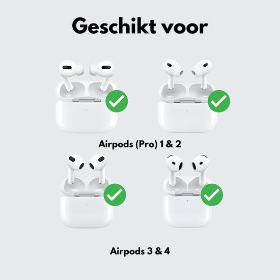 Yonico - Sport Hooks Pro - Wit - Geschikt voor Apple Airpods Pro 1/2 & Airpods 3/4 - Oorhaken - Siliconen sport haken - Set van 2 - Lichtgewicht - Gebruiksvriendelijk