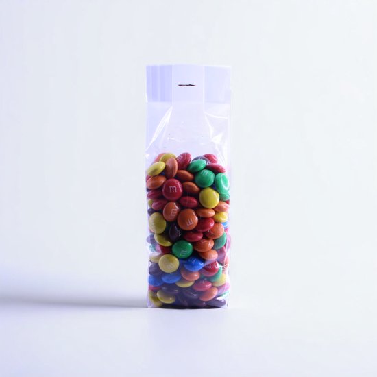 Yonico - Blokbodemzakjes Plastic Transparant - 55x35x180mm - 100% Polypropyleen - Recyclebaar - Uitdeelzakjes - Rechthoekige Blokbodem Zak - Voedsel Verpakking - 25 Stuks