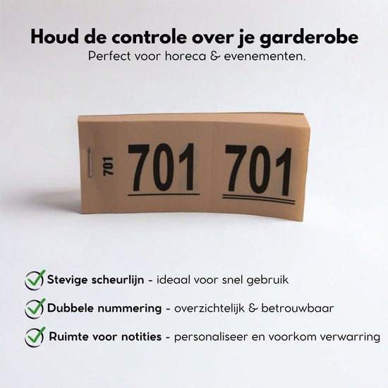 Yonico - Gardarobenummers - Lootjes - Nummerset - Dubbelnummer - Oranje