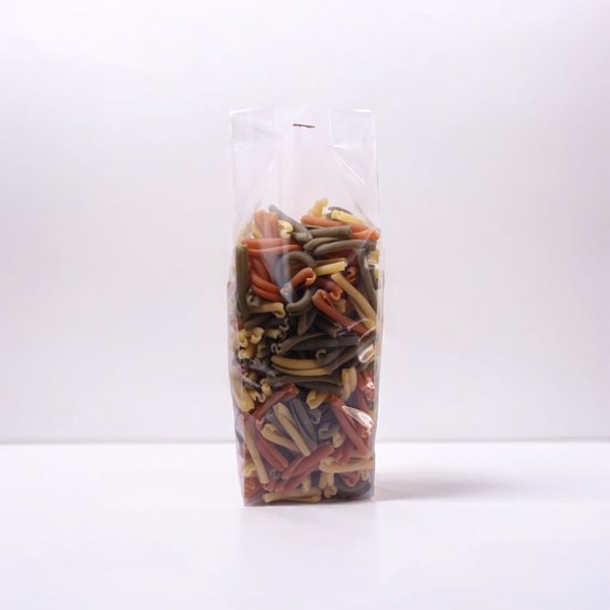 Yonico - Blokbodemzakjes Plastic Transparant - 80+50x250mm - 100% Polypropyleen - Recyclebaar - Uitdeelzakjes - Rechthoekige Blokbodem Zak - Voedsel Verpakking - 100 Stuks