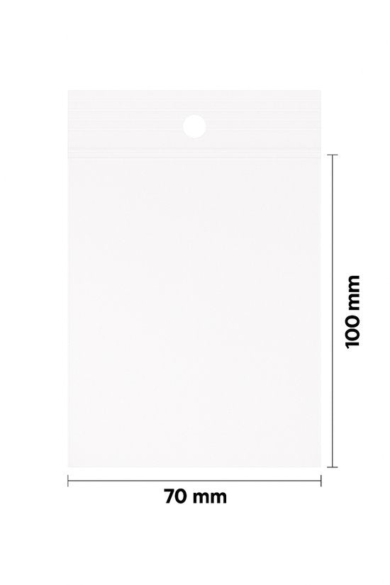 Yonico – Gripzakken – Hersluitbare Verpakkingszakjes – 70 x 100 mm – 50 micron – Transparant – 100 stuks