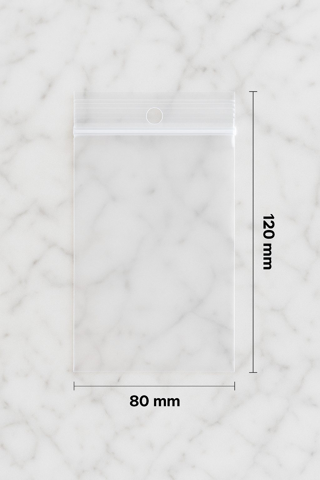 Yonico - Gripzakjes 80 x 120 mm - Ziplock Bags - 50 Micron - Transparant - 100 stuks - Uitdeelzakjes - Hersluitbaar