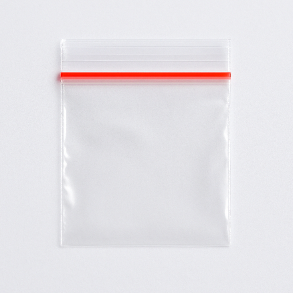 Yonico – Gripzakjes 40x40 mm – Ziplock Bags – 50 Micron – Rood – 100 stuks – Uitdeelzakjes – Hersluitbaar