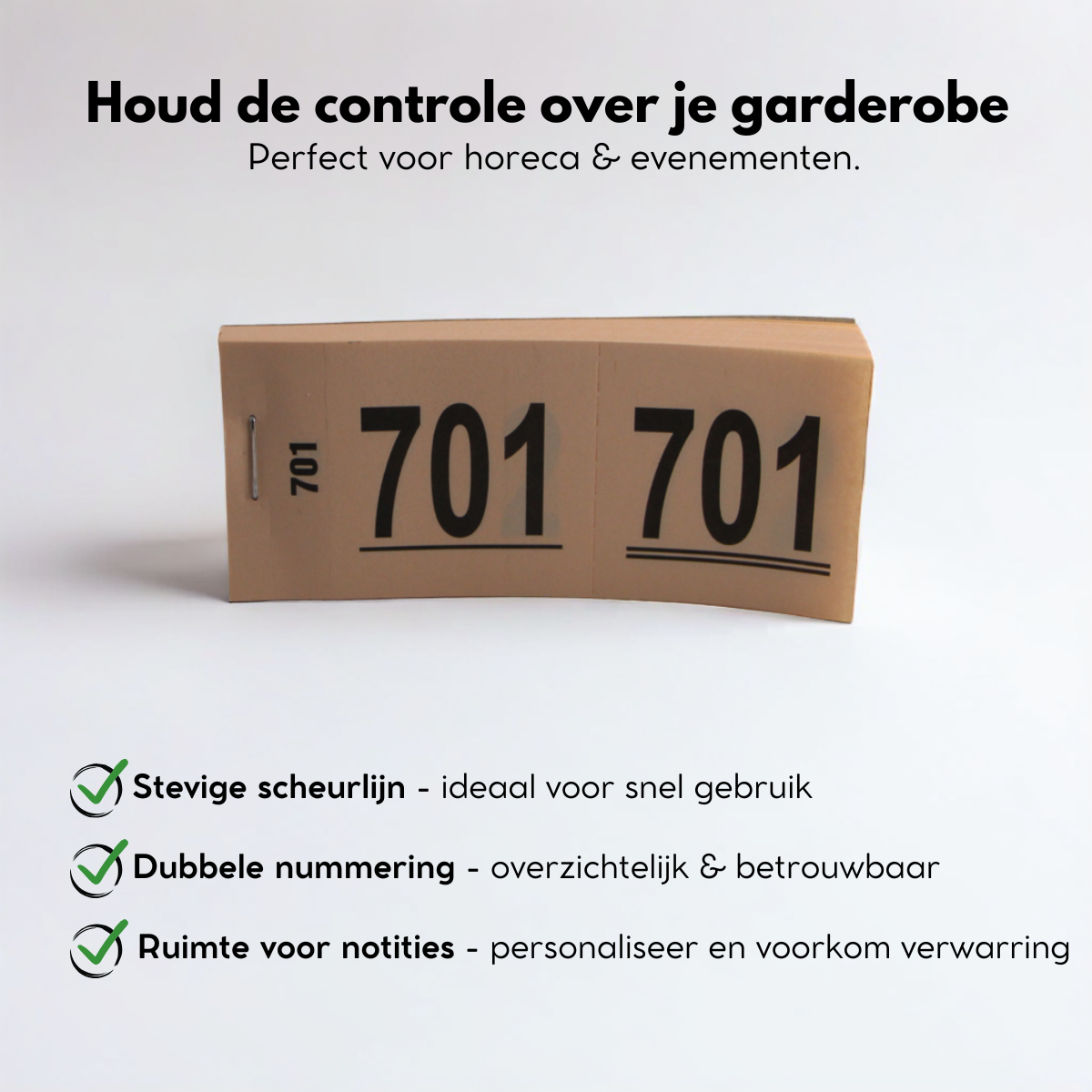 Garderobenummers | 1 t/m 1000 | Oranje
